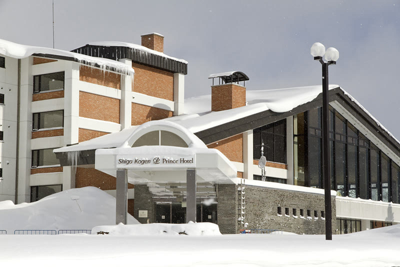 Shiga Kogen Prince Hotel entrance in winter